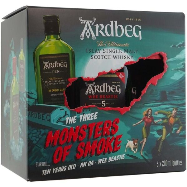 Ardbeg ‘The Three Monsters of Smoke’ Islay Single Malt Scotch Whisky 3-Pack Set